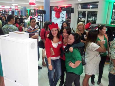 Women Standing in Front of Display Women Standing in Front of Display